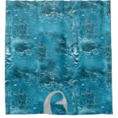 Rideaux De Douche Sirène d'argent Aqua (Devant)