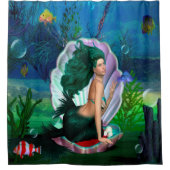 Rideaux De Douche Sirène de saphir (Devant)