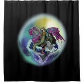 Rideaux De Douche Sirène, Dragon, & Dauphin (Devant)