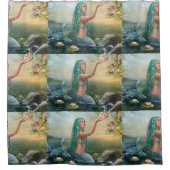 Rideaux De Douche sirène d'une chevelure verte (Devant)