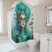 Rideaux De Douche "Sirène mécanique" (En situation)