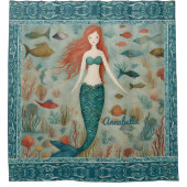 Rideaux De Douche Sirène personnalisée (Devant)