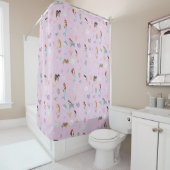 Rideaux De Douche Sirènes d'aquarelle Whimsical (En situation)