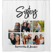 Rideaux De Douche Sisters personnalisés Script 6 Collage photo (Devant)