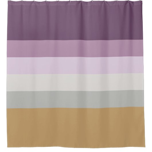 Rideaux De Douche Six Couleurs - Violet Bleu Violet Rose gris Jaune (Devant)