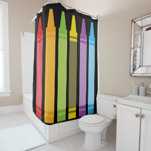Rideaux De Douche Six crayons colorés