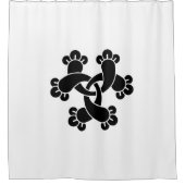 Rideaux De Douche Six gousses entrelacées (Devant)