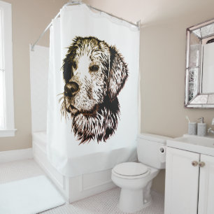 Rideaux De Douche Sketch Brown