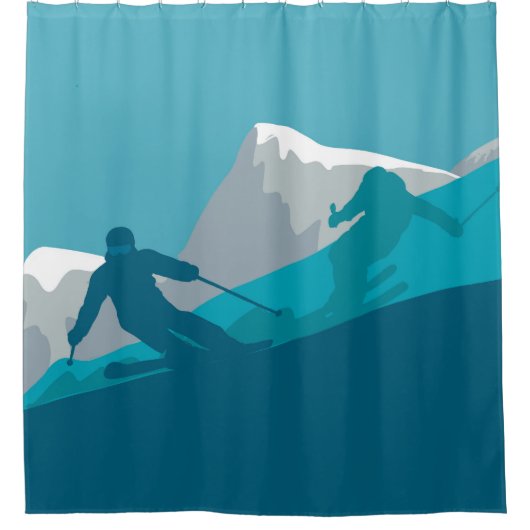 Rideaux De Douche Ski de montagne (Devant)
