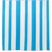 Rideaux De Douche Sky Blue White Summer Stripes (Devant)
