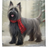 Rideaux De Douche Skye Terrier Dog à Noël de neige (Devant)