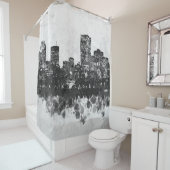 Rideaux De Douche Skyline Cityscape Design 47 Montréal (En situation)