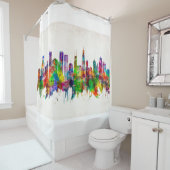 Rideaux De Douche Skyline de Chicago (En situation)