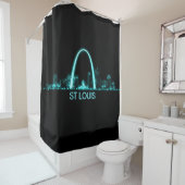 Rideaux De Douche Skyline de Saint-Louis (En situation)
