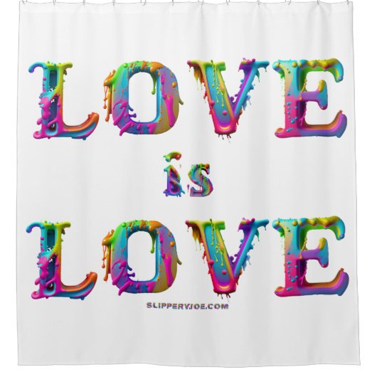Rideaux De Douche SlipperyJoe amour est l'amour goutte à goutte de f (Devant)