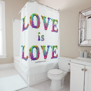 Rideaux De Douche SlipperyJoe l'amour est amour dégoulinant fondu dy
