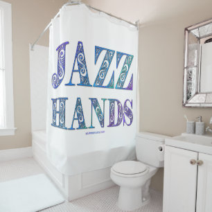 Rideaux De Douche SlipperyJoe's artistique Jazz Hands couleurs vives