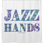 Rideaux De Douche SlipperyJoe's artistique Jazz Hands couleurs vives (Devant)