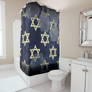 Rideaux De Douche SlipperyJoe's Happy Hanoukka multiple Star de Davi