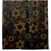 Rideaux De Douche SlipperyJoe's Happy Hanoukka multiples étoiles de  (Devant)