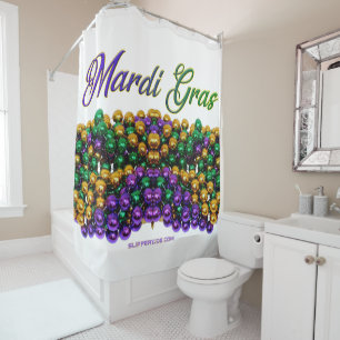 Rideaux De Douche SlipperyJoe's Mardi Gras Colliers en perles violet