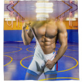 Rideaux De Douche SlipperyJoe's musculaire bulge six pack gym trai (Devant)