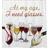 Rideaux De Douche SlipperyJoe's Vins Verres de raisins fermentés vin (Devant)