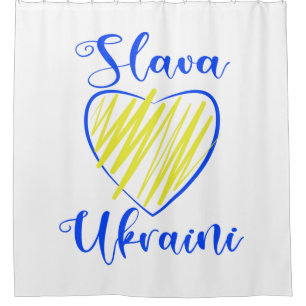 Rideaux De Douche Slogan Slava La gloire ukrainienne au coeur de l'U