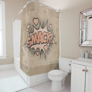 Rideaux De Douche SMACK ! Vintage Comic Book