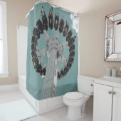 Rideaux De Douche Smartphone noir Samsung Android (En situation)