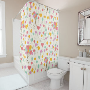 Rideaux De Douche Snoopy Bunches of Balloons Motif