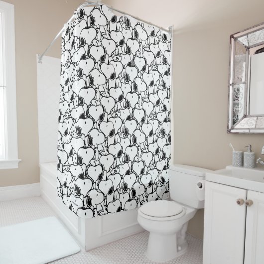 Rideaux De Douche Snoopy Classic Comics Pattern (En situation)