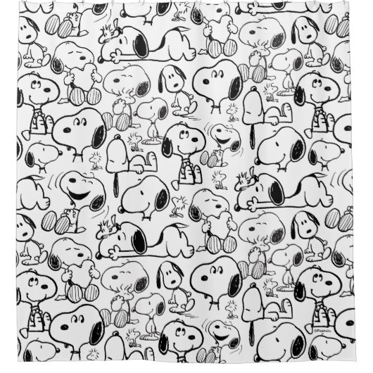Rideaux De Douche Snoopy Smile Giggle Laugh Pattern (Devant)
