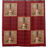 Rideaux De Douche Snowman Joyeux Noël avec Plaid et Burap (Devant)