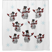 Rideaux De Douche Snowmen et Snowflakes (Devant)