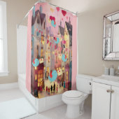 RIDEAUX DE DOUCHE SO MANY VALENTINES FOR DELIVERY (En situation)