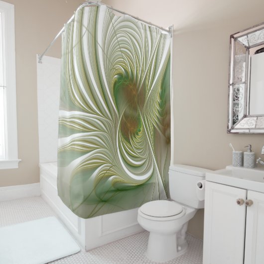 Rideaux De Douche Soft and tenderness fractal fantasy flowers (En situation)