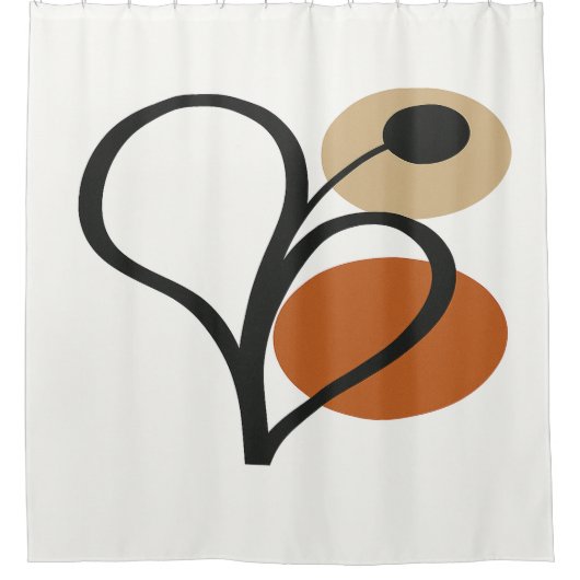 Rideaux De Douche Soft Bloom Contemporary Botanical (Devant)