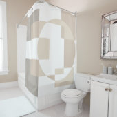 Rideaux De Douche Soft Geometric Blocks – Simple and Sleek (En situation)