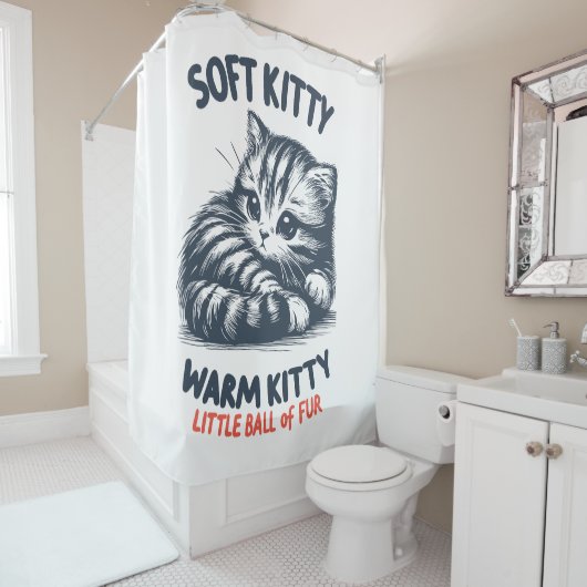 Rideaux De Douche Soft Kitty (En situation)
