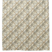 Rideaux De Douche Soft Neutral Curtain Modern Geometric Bathroom (Devant)