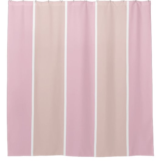 Rideaux De Douche Soft Pink and Beige Vertical Stripe Pattern (Devant)