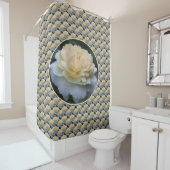 Rideaux De Douche Soft Yellow Rose Flower Pattern Nature  (En situation)