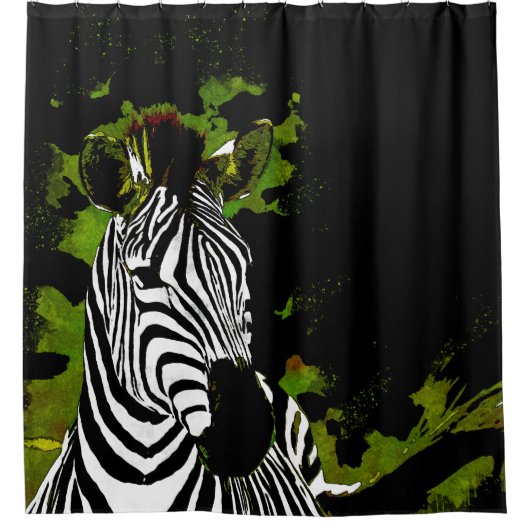 Rideaux De Douche Soirée africaine Zebra (Devant)