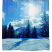 Rideaux De Douche Soleil d'hiver époustouflant et paysage neigeux (Devant)
