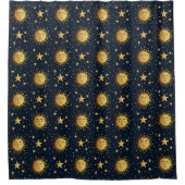 Rideaux De Douche Soleil et étoiles (Devant)