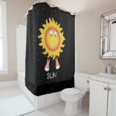 Rideaux De Douche Soleil et étoiles dans l'espace (En situation)