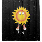Rideaux De Douche Soleil et étoiles dans l'espace (Devant)