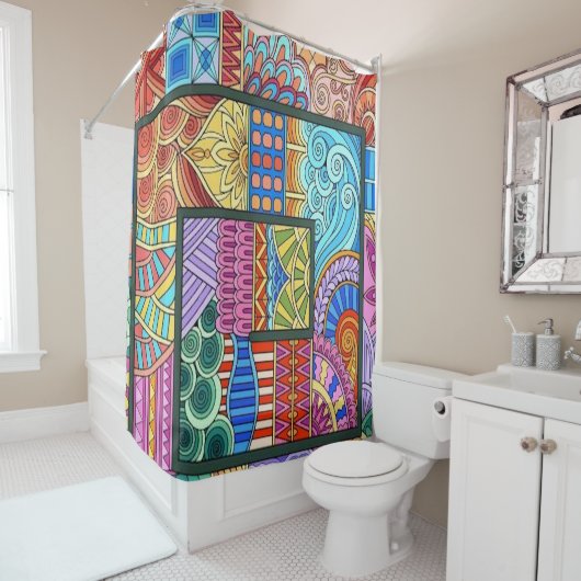 Rideaux De Douche Soleil et mer (En situation)