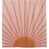 Rideaux De Douche Soleil lever Terracotta Terre Tons Soleil (Devant)